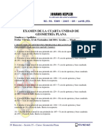 Examen de La Cuarta Unidad de Geometría Plana