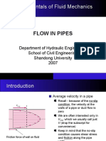 Fundamentals of Fluid Mechanics: Flow in Pipes