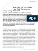 Efficacy of α-Lactalbumin and Milk Protein on Weight Loss and Body Composition During Energy Restriction