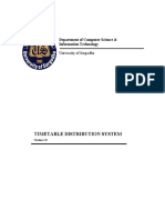 Timetable Distribution System: Department of Computer Science & Information Technology
