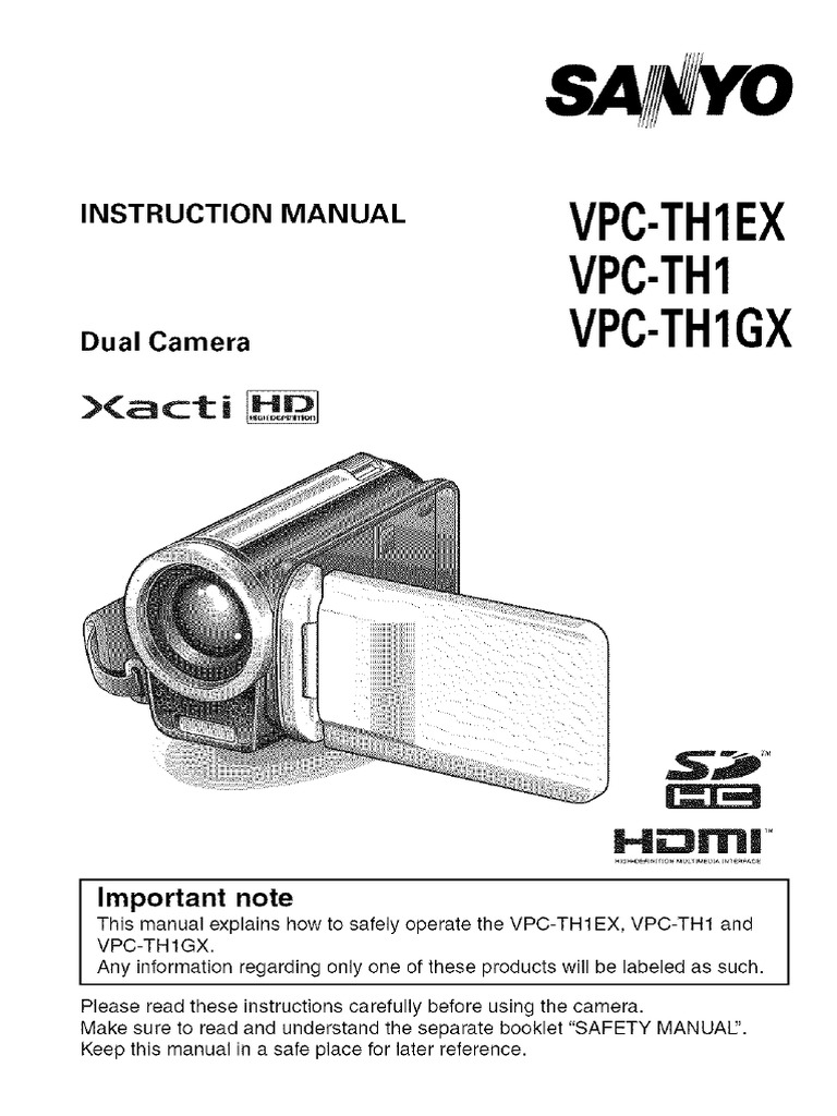 Sanyo Xacti PDF Computer File Camera
