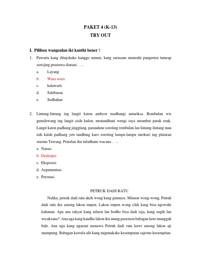 Paket 4 TRY OUT PDF | PDF