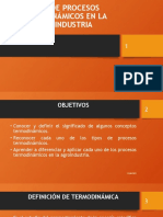 Procesos termodinámicos agroindustria