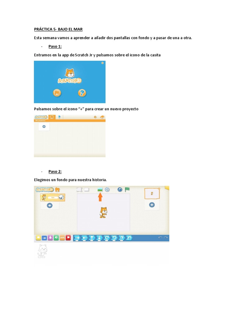 PRÁCTICA 5 Scratchjr | PDF | Métodos y materiales de enseñanza