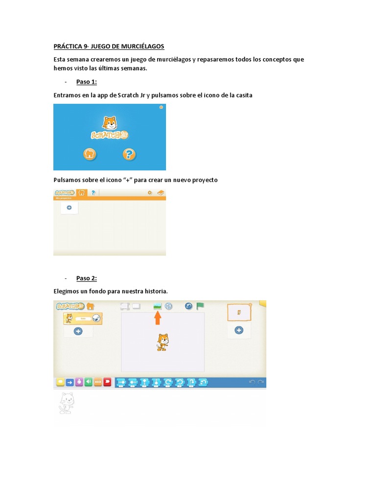 PRÁCTICA 9 Scratchjr | PDF | Juegos y actividades | Hogar, jardinería y ...