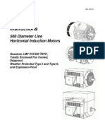 Instructions: 500 Diameter Line Horizontal Induction Motors