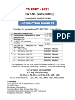 TS ECET 2021 Instruction Booklet