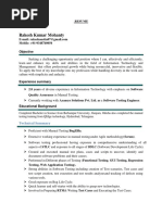 Rakesh Kumar Mohanty: .Resume