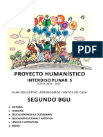 Proyecto Humanístico # 5 Segundo Bach. Semana 2
