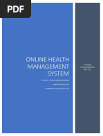 Python Project Online Health Management System Report