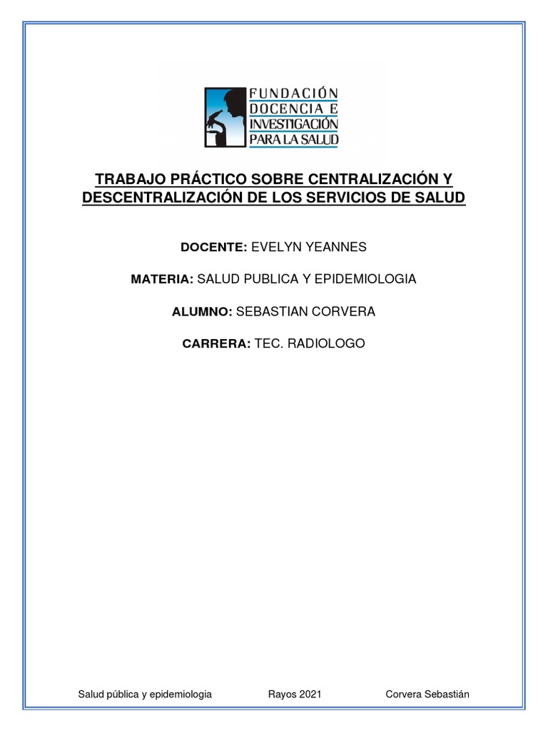 Centralización y descentralización en salud | PDF | Hospital | Sistema ...