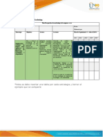 Matriz Modelo de Plan Prospectivo de Marketing