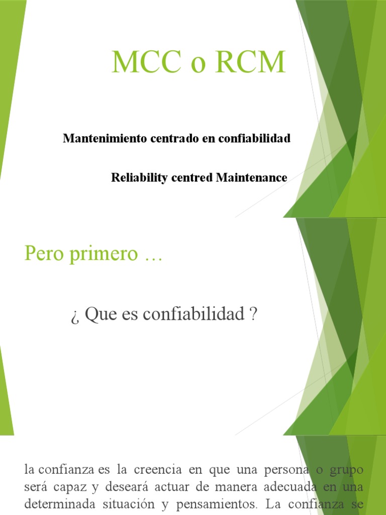 3 MCC o RCM Camilo | PDF | Ingeniería de confiabilidad
