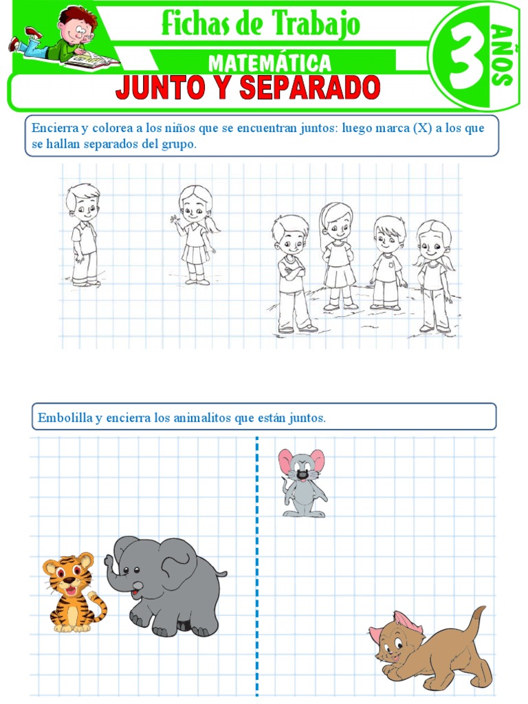 Junto y Separado para Ninos de 3 Anos | PDF | Artes del Lenguaje y ...