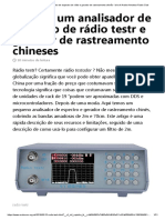 Usando Um Analisador de Espectro de Rádio e Gerador de Rastreamento Chinês