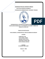 Gestión de riesgos crediticios y calificación de riesgo Caja Municipal Trujillo 2010