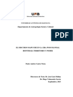 El Discurso Mapuche en La Era Poscolonialidentidad, Territorio y Poder