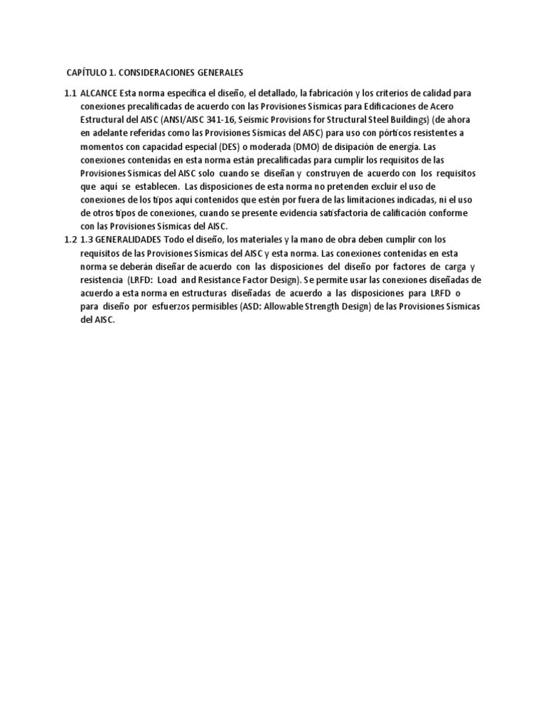 Diseño de Conexiones AISC 358-16 | PDF