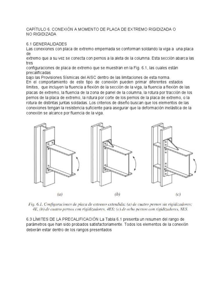 Conexiones a Momento de Placa AISC 358-16 | PDF | Doblar | Ingeniería ...