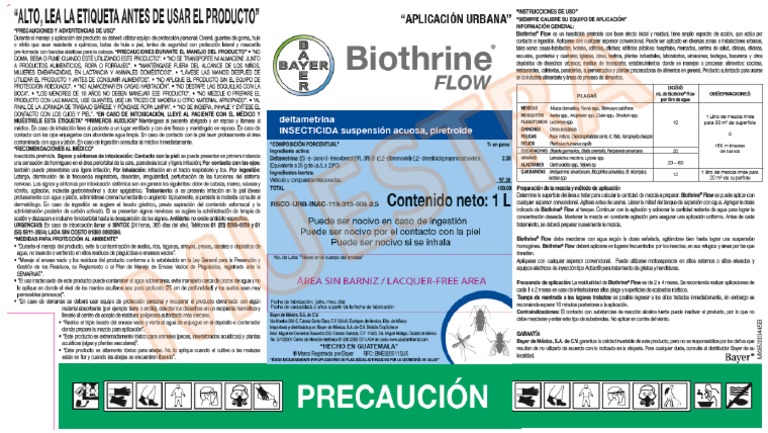 Etiqueta Biothrine Flow 2020 Pdf