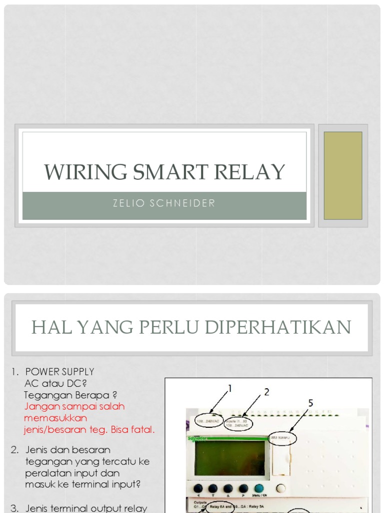 Panduan Wiring Smart Relay Zelio | PDF