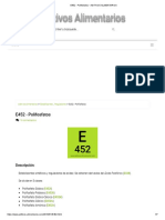 E452 - Polifosfatos - ADITIVOS ALIMENTARIOS