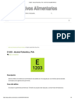 E1203 - Alcohol Polivinílico, PVA - ADITIVOS ALIMENTARIOS