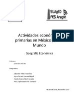 Actividades Económicas Primarias en México y en El Mundo