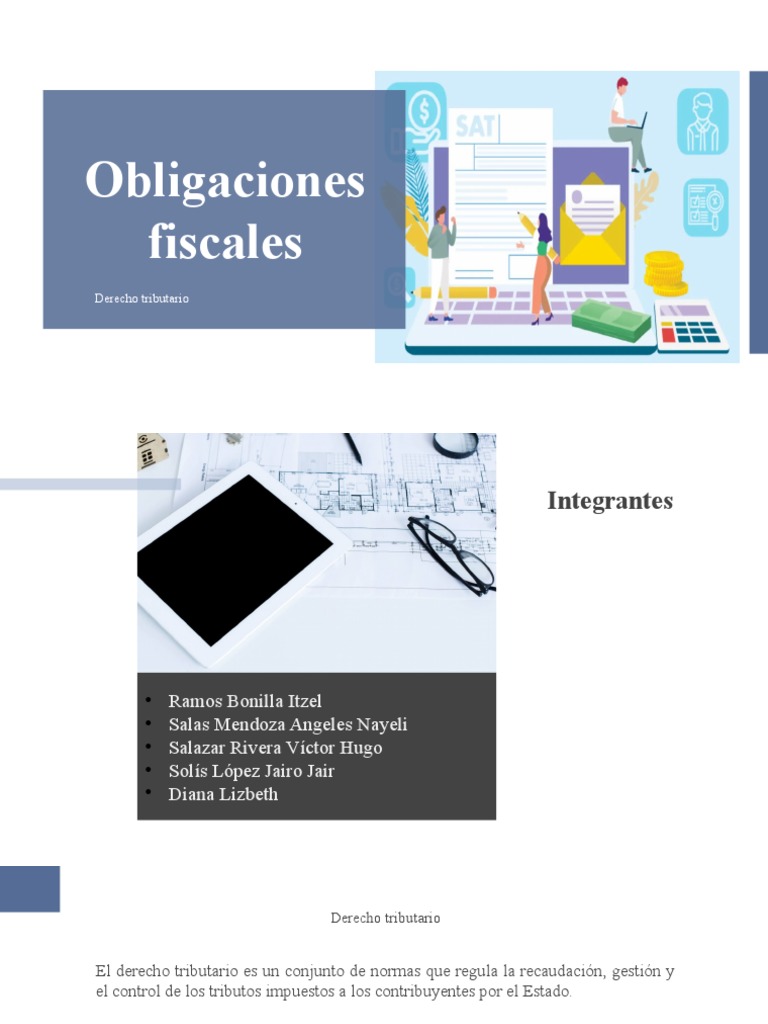 Obligaciones Fiscales del Contribuyente | PDF | Impuesto sobre la renta ...