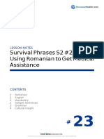 Survival Phrases S2 #23 Using Romanian To Get Medical Assistance
