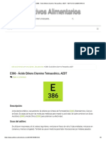 E386 - Ácido Etileno Diamino Tetraacético, AEDT - ADITIVOS ALIMENTARIOS