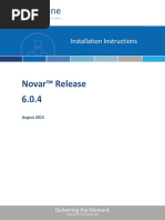 Installation Instructions. Novar Release 6.0.4. August 2015. Delivering The Moment