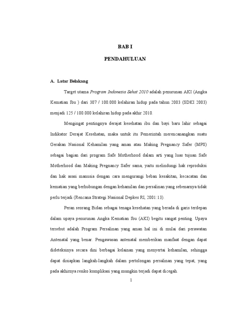 Contoh Studi Kasus Kebidanan Ypdr