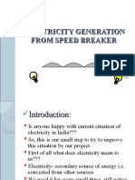 Electricity Generation From Speed Breaker