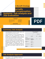 Building Consistent Compensation Systems Through Job Analysis