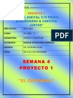 Lengua y Literatura Semana 4 Proyecto 1 10mo D