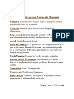 Glosario para Anatomia Dentaria