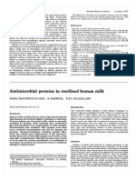 Antimicrobial Proteins in Sterilised Human Milk - 1977