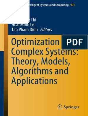 Optimization of Complex Systems: Theory, Models, Algorithms and 