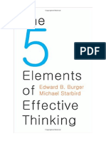 The 5 Elements of Effective Thinking - Edward B. Burger