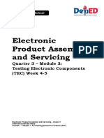 Electronic Product Assembly and Servicing: Quarter 3 - Module 3: Testing Electronic Components (TEC) Week 4-5