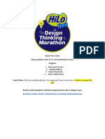 Worksheet HiLo Teen Design Thinking Marathon