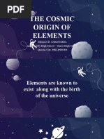 The Cosmic Origin of Elements