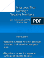 Something Less Than Nothing Negative Numbers