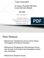 Manajemen Kasus Penyakit Menular Potensial KLB Dan Wabah Tugas Kelompok 3