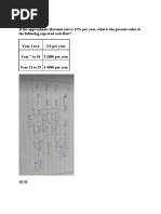 Q1:R If The Approximate Discount Rate Is 12% Per Year, What Is The Present Value of The Following Expected Cash Flow?
