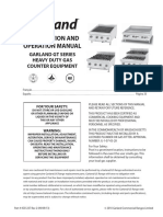 Installation and Operation Manual: Garland GT Series Heavy Duty Gas Counter Equipment