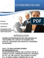 Women Entrepreneurs: Guided by