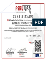 Certificado - Up Peru - Trabajos en Altura