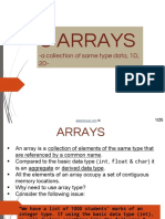 C Arrays: - A Collection of Same Type Data, 1D, 2D